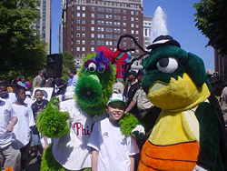 Philly Phanatic and the Litter Bug
